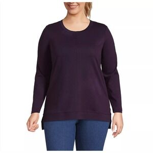 Women's Plus Size 3X Cotton Polyester Long‎ Sleeve Open Crew Neck Tunic